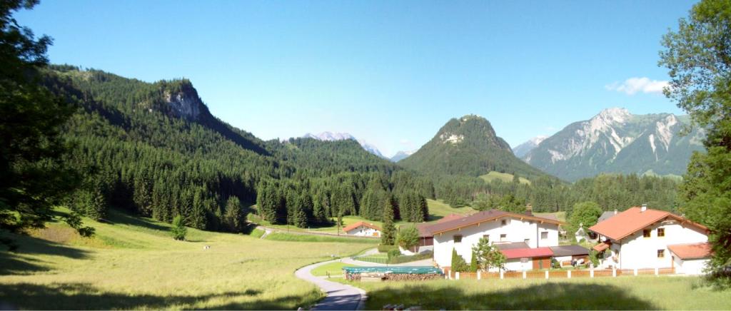 The village of Lähn with the Ehrenberg castle ruins in the background