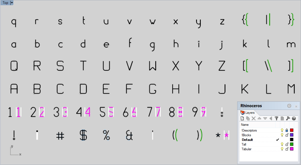 The AtoB default font that ships with the fabricator font library.